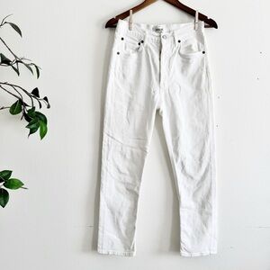 Agolde white straight leg jeans 26